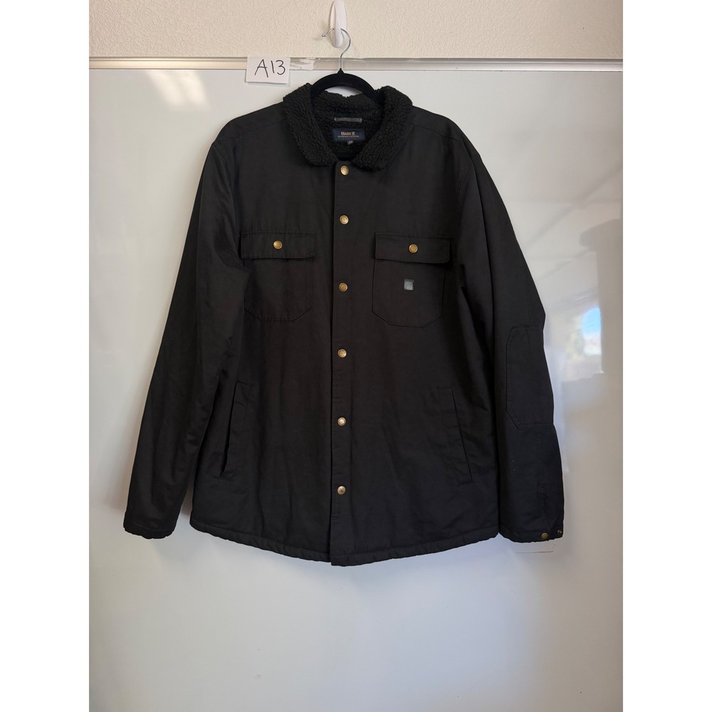 Roark Axeman Jacket Mens XL Black Sherpa Lined Canvas Workwear Coat RJ198